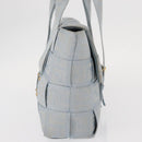 FENDI Zucca Canvas Hand Bag Light Blue Gold Auth 151194V-5