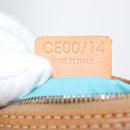 CELINE Macadam Canvas Accessory Pouch Turquoise Blue Silver Auth 151197A-11