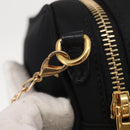 PRADA Chain Shoulder Bag Nylon Black Gold Auth 151199V-16