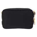 PRADA Chain Shoulder Bag Nylon Black Gold Auth 151199V-3