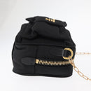 PRADA Chain Shoulder Bag Nylon Black Gold Auth 151199V-4