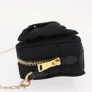 PRADA Chain Shoulder Bag Nylon Black Gold Auth 151199V-5