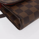 LOUIS VUITTON Damier Ebene Pochette Florentine Waist Bag N51856 LV Auth 151202V-14