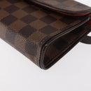 LOUIS VUITTON Damier Ebene Pochette Florentine Waist Bag N51856 LV Auth 151202V-15
