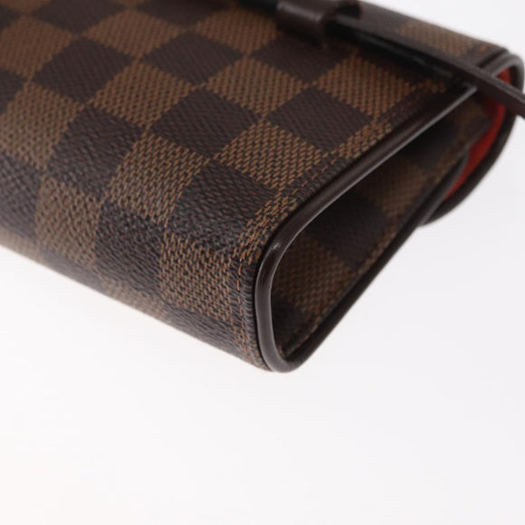 LOUIS VUITTON Damier Ebene Pochette Florentine Waist Bag N51856 LV Auth 151202V