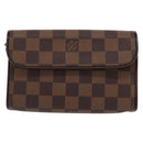 LOUIS VUITTON Damier Ebene Pochette Florentine Waist Bag N51856 LV Auth 151202V-13
