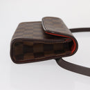 LOUIS VUITTON Damier Ebene Pochette Florentine Waist Bag N51856 LV Auth 151202V-3