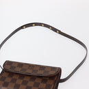 LOUIS VUITTON Damier Ebene Pochette Florentine Waist Bag N51856 LV Auth 151202V-8