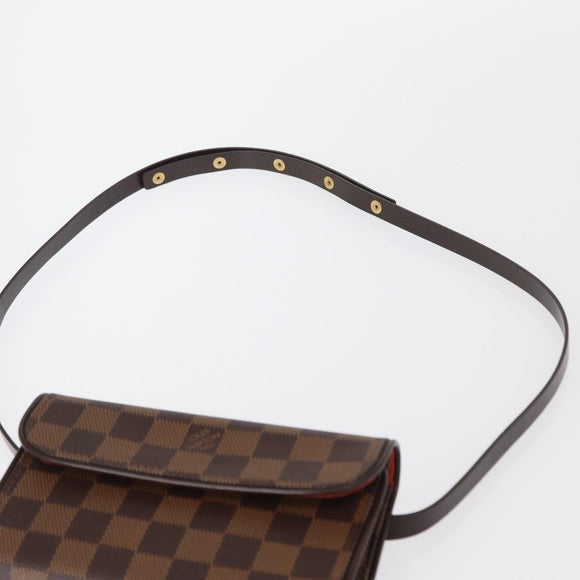 LOUIS VUITTON Damier Ebene Pochette Florentine Waist Bag N51856 LV Auth 151202V