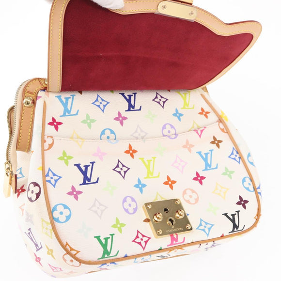 LOUIS VUITTON Monogram Multicolor Gracie MM Bag White M92590 LV Auth 151203SM