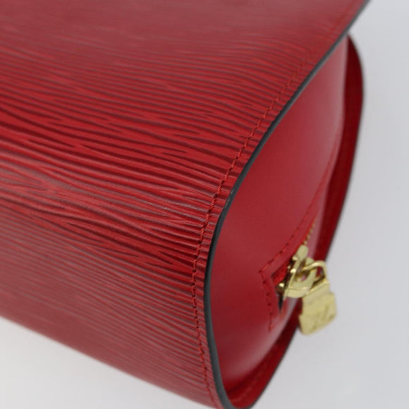 LOUIS VUITTON Epi Dauphine MM Pouch Red M48457 LV Auth 151231