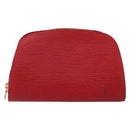 LOUIS VUITTON Epi Dauphine MM Pouch Red M48457 LV Auth 151231-13