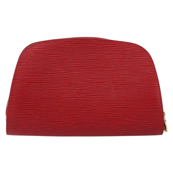 LOUIS VUITTON Epi Dauphine MM Pouch Red M48457 LV Auth 151231