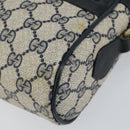 GUCCI GG Supreme Sherry Line Bag PVC Leather Navy Gold 56 02 004 Auth 151234-14