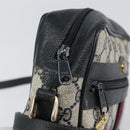 GUCCI GG Supreme Sherry Line Bag PVC Leather Navy Gold 56 02 004 Auth 151234-10