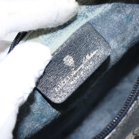 GUCCI GG Supreme Sherry Line Bag PVC Leather Navy Gold 56 02 004 Auth 151234