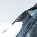 GUCCI GG Supreme Sherry Line Bag PVC Leather Navy Gold 56 02 004 Auth 151234-12