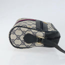 GUCCI GG Supreme Sherry Line Bag PVC Leather Navy Gold 56 02 004 Auth 151234-3