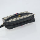 GUCCI GG Supreme Sherry Line Bag PVC Leather Navy Gold 56 02 004 Auth 151234-7