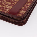 Christian Dior Trotter Canvas Chain Shoulder Bag Red Gold Auth 151235-10