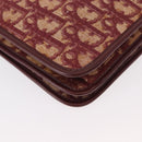 Christian Dior Trotter Canvas Chain Shoulder Bag Red Gold Auth 151235-12