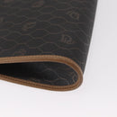 Christian Dior Honeycomb Canvas Chain Shoulder Bag PVC Black Gold Auth 151236-12