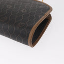 Christian Dior Honeycomb Canvas Chain Shoulder Bag PVC Black Gold Auth 151236-13