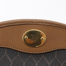 Christian Dior Honeycomb Canvas Chain Shoulder Bag PVC Black Gold Auth 151236-14