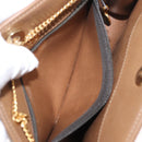 Christian Dior Honeycomb Canvas Chain Shoulder Bag PVC Black Gold Auth 151236-20