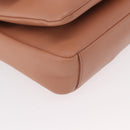 Salvatore Ferragamo Vala Chain Shoulder Bag Leather Pink Gold Auth 151237-10