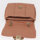 Salvatore Ferragamo Vala Chain Shoulder Bag Leather Pink Gold Auth 151237-15