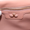 Salvatore Ferragamo Vala Chain Shoulder Bag Leather Pink Gold Auth 151237-16