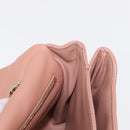 Salvatore Ferragamo Vala Chain Shoulder Bag Leather Pink Gold Auth 151237-18