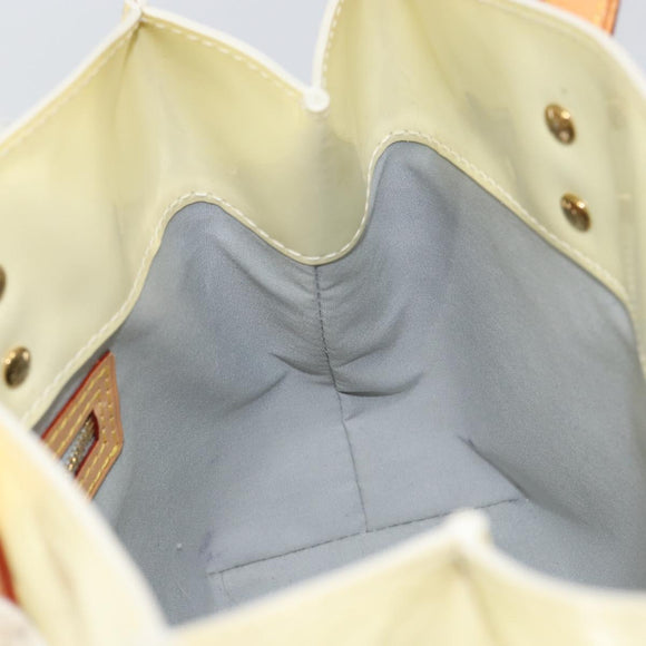 LOUIS VUITTON Monogram Vernis Reade PM Hand Bag Perle M91336 LV Auth 151238