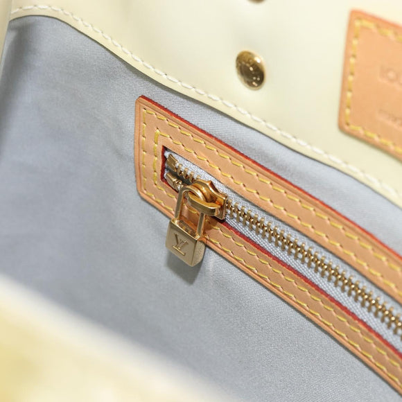 LOUIS VUITTON Monogram Vernis Reade PM Hand Bag Perle M91336 LV Auth 151238