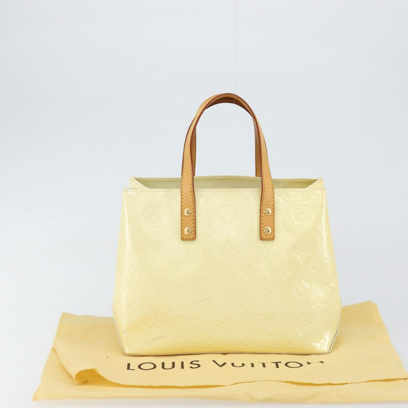 LOUIS VUITTON Monogram Vernis Reade PM Hand Bag Perle M91336 LV Auth 151238