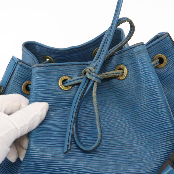 LOUIS VUITTON Epi Petit Noe Shoulder Bag Blue M44105 LV Auth 151242