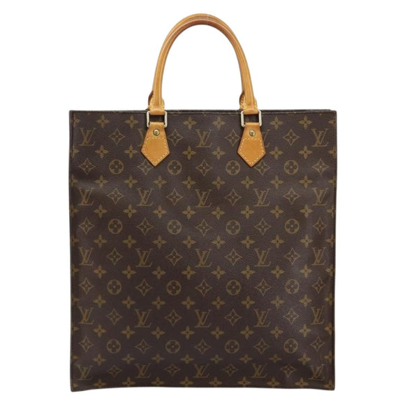 LOUIS VUITTON Monogram Sac Plat Hand Bag M51140 LV Auth 151249