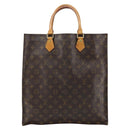 LOUIS VUITTON Monogram Sac Plat Hand Bag M51140 LV Auth 151250-2