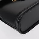 BALLY Shoulder Bag Leather Black Gold Auth 151255-8