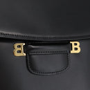BALLY Shoulder Bag Leather Black Gold Auth 151255-18