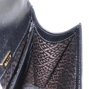 BALLY Shoulder Bag Leather Black Gold Auth 151255-20