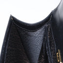 BALLY Shoulder Bag Leather Black Gold Auth 151255-21