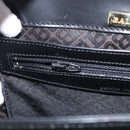 BALLY Shoulder Bag Leather Black Gold Auth 151255-23