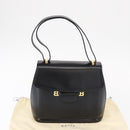 BALLY Shoulder Bag Leather Black Gold Auth 151255-12
