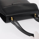 BALLY Shoulder Bag Leather Black Gold Auth 151255-6