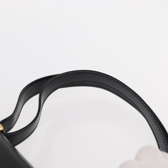 BALLY Shoulder Bag Leather Black Gold Auth 151255