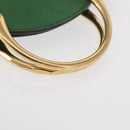 Chloe Pixy Hand Bag Leather Suede 2way Green Gold Auth 151257-7