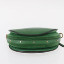 Chloe Pixy Hand Bag Leather Suede 2way Green Gold Auth 151257-5