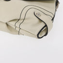 Salvatore Ferragamo Gancini Shoulder Bag Leather Silver White Auth 151258-15